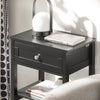 SoBuy Majhna posteljna miza na mizi s črno mizo s kavčem s predalčkom FBT46-sch