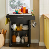 SoBuy Kuhinja Trollery Black Kitchen Kitchen Kuhanje s kolesi FKW110-SH