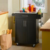 SoBuy Kuhinja Trollery Black Kitchen Kitchen Kuhanje s kolesi FKW110-SH