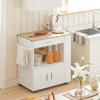 SoBuy Kuhinjski košarici Les kuhinja kuhinja varna soba s predalom in omarico 82x46x88 cm fkw113-ww