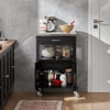 SoBuy Kuhinja Trollery Black Kitchen Kitchen Kuhanje s kolesi FKW22-SH