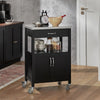 SoBuy Kuhinja Trollery Black Kitchen Kitchen Kuhanje s kolesi FKW22-SH