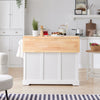 SoBuy Kuhinja carte stol kuhanje kuhinja bela kuhinja s kolesi fkw71-ww