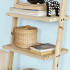 SoBuy Polica knjižnih polic na stopniščih Lesena lestvica FRG161-N