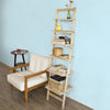SoBuy Polica knjižnih polic na stopniščih Lesena lestvica FRG161-N
