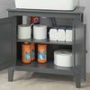 SoBuy Kopalnica Sublavabo omara z 2 vrati, brez umivalnika, l60*p30*a62cm siva frg20-dg