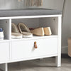 SoBuy Stojalo za čevlje s čevlji s predali s predali čevelj Mobilni klop vnos 90x30x46 cm FSR106-W