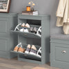 SoBuy Slim shranjevanje čevljev, nastavljiv, siva, FSR78-HG