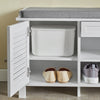 SoBuy Shoad Bench vhod čevelj čevelj pod kontejnerjem klopi 107x35x50 cm fsr83-w
