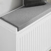 SoBuy Scarp z loputo in blazino za čevlje, barva: bela, dimenzije: približno 62 x 46 x 26 cm FSR98-W