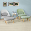 Sobuy fotelj z nožnimi podstavki skandinavski stol sivo sivo zeleno fst63-gr63-gr