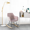 SoBuy KARGING stol stol Relaxational Sproščajoča največja obremenitev: 150 kg v žametu, železne noge in trdno bukovo leseno roza fsst68-p