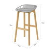 SoBuy Sodobni kuhinjski stolčki visok bar stolček, siva, FST77-HG