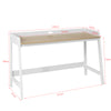 SoBuy Bela bela miza miza s policami za knjige FWT41