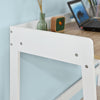 SoBuy Bela bela miza miza s policami za knjige FWT41