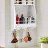 Sobuy Wall Unit Kitchen Organizacija vkrcanje kuhinje za varčevanje z organizatorjem kuhinje za viseče police, ki se obesi na steni KCR12-W