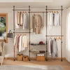 SoBuy Kotna kotna garderoba garderoba, višina: 200-270 cm, KLS04-BR