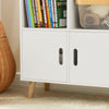 SoBuy Otroške police za knjige za igrače polica mobilno pohištvo za otroško sobo belo 60x30x103cm kmb58-w