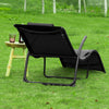 SoBuy Garden Deckchair zložljive postelje Odstranljivi nasloni za glavo 173x54x69cm črna zmogljivost 150 kg OGS45-SH