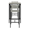 SoBuy 3-delna set miza z 2 mobilnim stolčkom v industrijskem slogu, L60*P60*A97cm, siva OGT27-HG