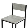 SoBuy 3-delna set miza z 2 mobilnim stolčkom v industrijskem slogu, L60*P60*A97cm, siva OGT27-HG