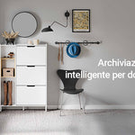 Tanek, a pameten: stojalo za čevlje FSR209-WN za majhne vhode