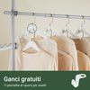 SoBuy Nastavljiva garderobna omara 244x27x270cm KLS03-HG