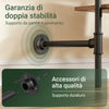 SoBuy KLS20-SCH, Stensko obešalo za plašče z 2 policama iz MDF, Prostorsko stojalo za oblačila s kapaciteto 45 kg, Garderobna omara za spalnico in vhod, 91,5 x 48 x 220 cm, industrijska črna
