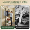 SoBuy KLS20-SCH, Stensko obešalo za plašče z 2 policama iz MDF, Prostorsko stojalo za oblačila s kapaciteto 45 kg, Garderobna omara za spalnico in vhod, 91,5 x 48 x 220 cm, industrijska črna