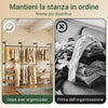 SoBuy KLS20-SCH, Stensko obešalo za plašče z 2 policama iz MDF, Prostorsko stojalo za oblačila s kapaciteto 45 kg, Garderobna omara za spalnico in vhod, 91,5 x 48 x 220 cm, industrijska črna
