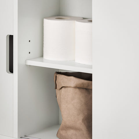 SoBuy Organizator kopalnice kopalniška omara za varčevanje z vrati bela bzr02-w
