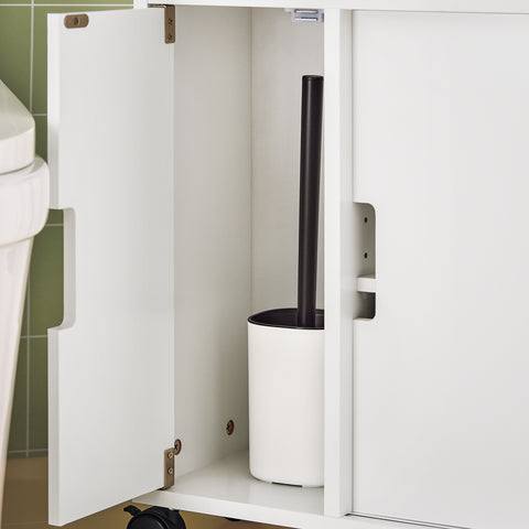 SoBuy Organizator kopalnice kopalniška omara za varčevanje z vrati bela bzr02-w
