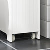 SoBuy Polica za varčevanje s prostorom z 2 odstranljivimi sivimi košarami kopalniška omara bela 20x60x70cm BZR83-W