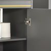 Kopija SoBuy Sottolavabo Mobile z 2 vrati kopalniška omara omara siva in naravno umivalnik 60x30x60,5cm BZR133-Reg