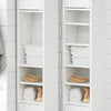 SoBuy Mobilna visoka stolpca kopalniška garderoba kopalnica salvasapzio s predalom, belo, bzr34-w