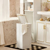 Kopija SoBuy Stolpec omara z visoko mobilno varčno kopalnico z belo zložljivo vrečko bela l40xp38xa170 cm bzr124-w
