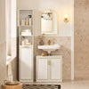 Kopija SoBuy Stolpec omara z visoko mobilno varčno kopalnico z belo zložljivo vrečko bela l40xp38xa170 cm bzr124-w