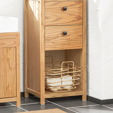 SoBuy Kopalniška omarica s kopalnico s kopalniško garderobo v naravi 40x35x90cm BZR99-N