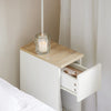 Kopija [v predprodaji] SoBuy Posteljna miza s predalom za spomladansko posteljo 20x60x35 cm, beli fbt111 -own