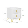 SoBuy FBT115-L-W Bedroom Bedside Table - Bedside Table with 3 Drawers, Living Room Coffee Table - Modern Chest of Drawers L40 x D40 x H63 cm White
