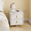 SoBuy FBT115-L-W Bedroom Bedside Table - Bedside Table with 3 Drawers, Living Room Coffee Table - Modern Chest of Drawers L40 x D40 x H63 cm White