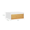Pre-sale SoBuy FHK38-W Floating Wall Shelf with Drawer & LED Lighting with Motion Sensor, for Bedroom, Entrance & Living Room, Battery Operated, W60 × D20 × H8 cm, White
