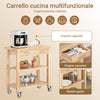 SoBuy Wooden trolley 80x40x90cm FKW24-N