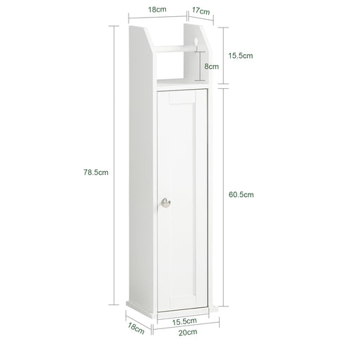 SoBuy Kopalniška talna kopalniška omara za varčevanje z belimi vrati