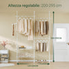 SoBuy Walk-in wardrobe 195x42x295cm FRG34-II-W