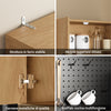 SoBuy FSB98-E-WG, Kitchen sideboard with 2 sockets and 2 USB ports 60 x 40 x 170 cm | Microwave kitchen cabinet with coffee corner, equipped with magnetic lamp with sensor, in PB and MDF (E1)