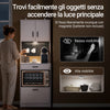 SoBuy FSB98-E-WG, Kitchen sideboard with 2 sockets and 2 USB ports 60 x 40 x 170 cm | Microwave kitchen cabinet with coffee corner, equipped with magnetic lamp with sensor, in PB and MDF (E1)