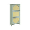 SoBuy FSR222-GR Scarpiera Salvaspazio 3 Ante Ribaltabili in Rattan (immagine 1/12)