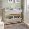 SoBuy FSR225-E-W Scarpiera Slim Salvaspazio 4 Ante a Ribalta, Bianco - immagine 10/12