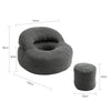 SoBuy FST100-DG Poltrona Relax con Schienale Regolabile e Poggiapiedi (immagine 3/12)